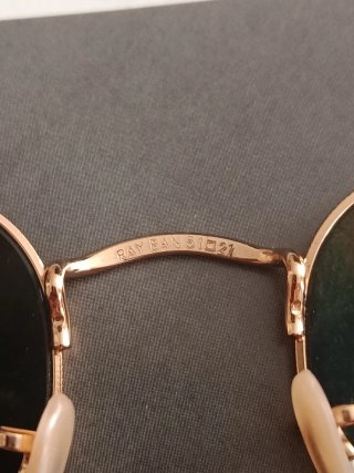 Gafas Ray-Ban Hexagonales Polarizadas Dorado