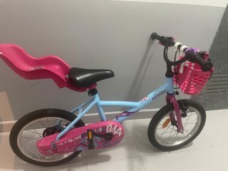Bicicleta infantil 16 azul y rosa