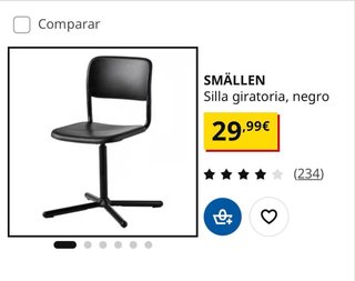 Escritorio y Silla Ikea Blanco/Amarillo y Negro