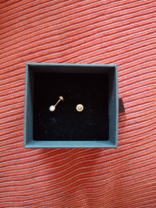 Pendientes Oro 18kilates Perla Bebé