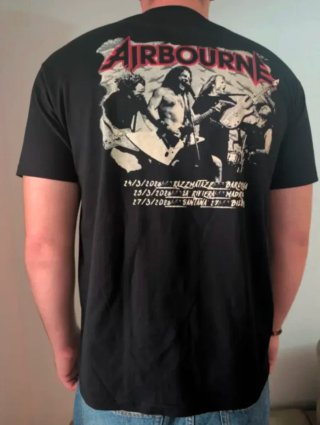 CAMISETA NEGRA - AIRBOURNE GUTSY - TALLA XXL y más