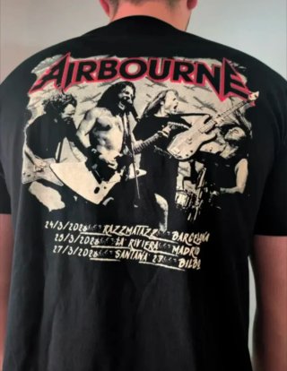 CAMISETA NEGRA - AIRBOURNE GUTSY - TALLA XXL y más