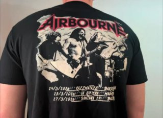 CAMISETA NEGRA - AIRBOURNE GUTSY - TALLA XXL y más