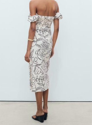 Vestido blanco estampado floral