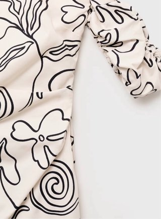 Vestido blanco estampado floral