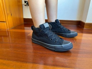 Zapatillas Converse Negras Media Caña