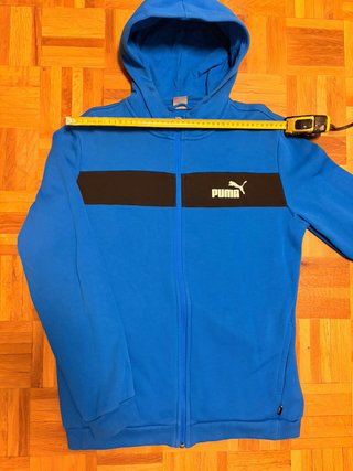 Sudadera Puma cremallera azul y negra