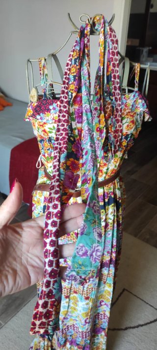 Vestido largo estampado floral