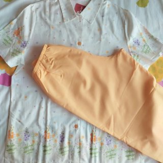 Pijama mujer largo flores algodón nuevo