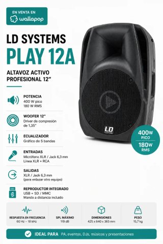 Altavoz LD Systems Play 12A Activo Profesional 12