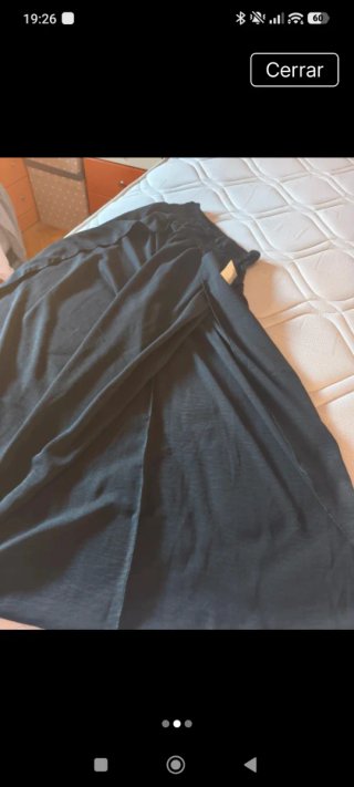 Pantalón ancho negro talla única