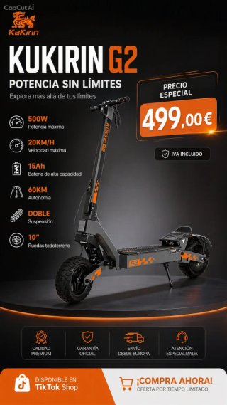 Patinete Eléctrico Kukirin G2