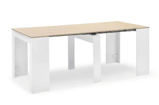 Conjunto Salón Blanco y Roble-Cómo Nuevo