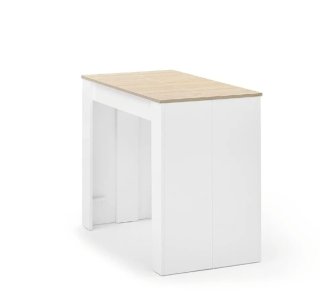 Conjunto Salón Blanco y Roble-Cómo Nuevo