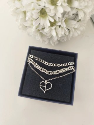 Collar Blackpink plata corazón Blink