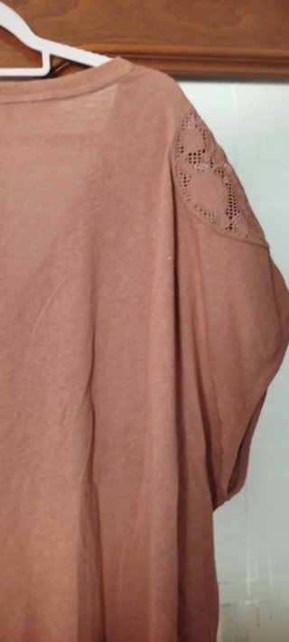 Camiseta Talla Grande XXXXL Encaje Hombros