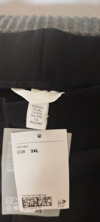 Pantalón Talla Grande Negro XXXL