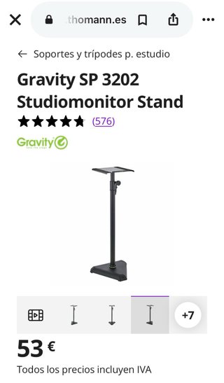 Soporte Altavoz Gravity SP 3202