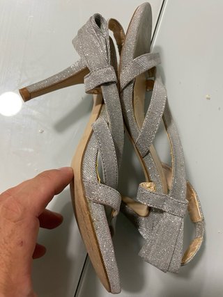 Sandalias Botticelli Plateadas Talla 37