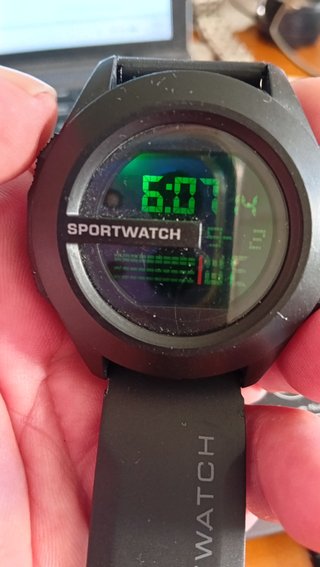 Reloj Digital SPORTWATCH Negro y verde militar