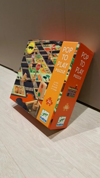 Puzzle gigante Djeco Pop to Play La Ville 24 pieza