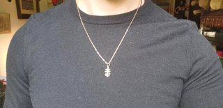 Cadena con Cruz de Caravaca todo de Oro 18K