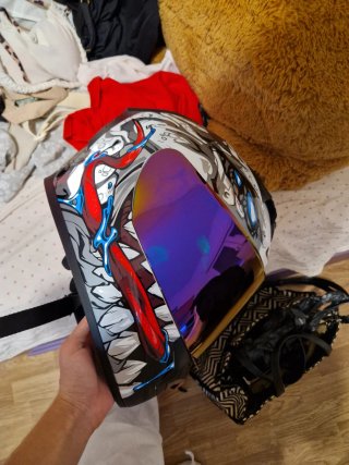 Casco Moto LV5 Azul/Blanco Talla 56 S