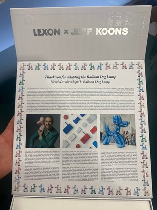 Lámpara Perro Balloon Dog Lexon x Jeff Koons