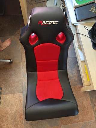 Silla gamer de suelo RACING negra y roja