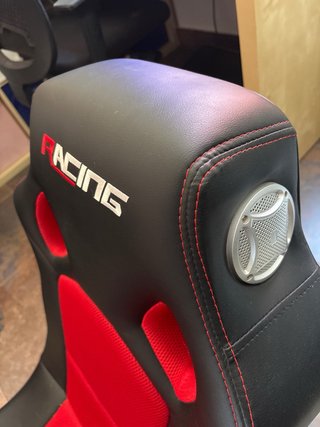 Silla gamer de suelo RACING negra y roja