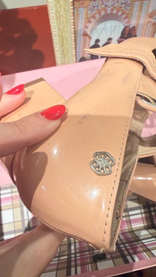 Zapatos tacón cuadrado nude talla 36