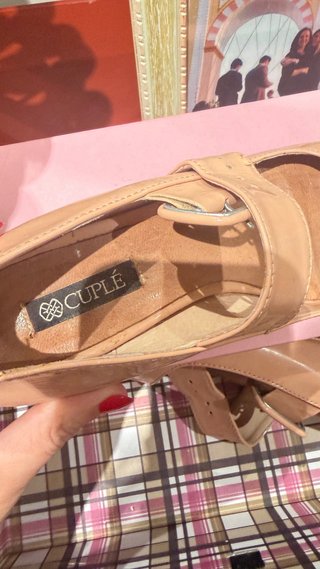 Zapatos tacón cuadrado nude talla 36