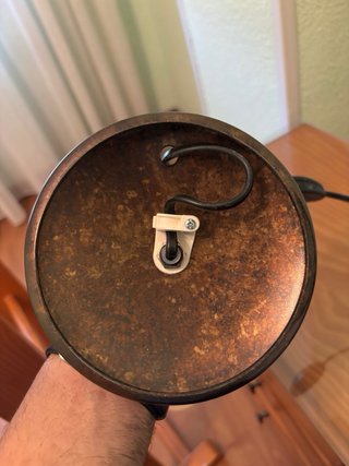 Lámpara de mesa metal y cristal