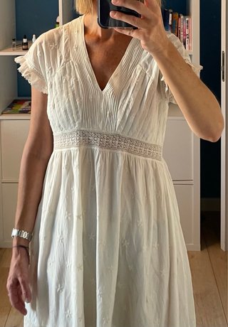 Vestido largo estilo indiano crudo