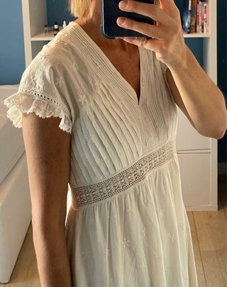 Vestido largo estilo indiano crudo