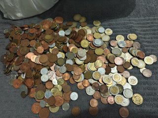 1 kg Monedas Mundiales Variadas