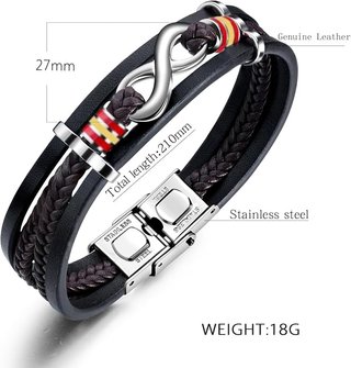 Pulsera NUEVA de España de Cuero para Hombre