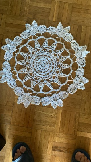 Lote de 9 manteles pequeños de crochet o ganchillo