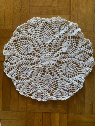 Lote de 9 manteles pequeños de crochet o ganchillo
