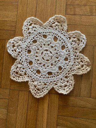 Lote de 9 manteles pequeños de crochet o ganchillo