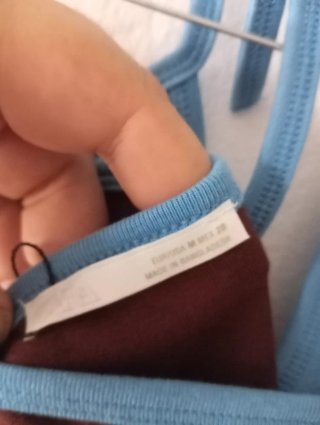 Top halter Zara azul y marrón Talla M