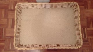 Cesta grande mimbre madera nueva. Mide 76 por 52