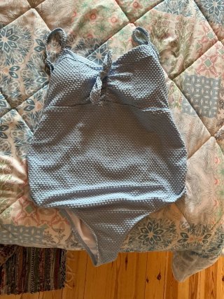Bañador premamá azul