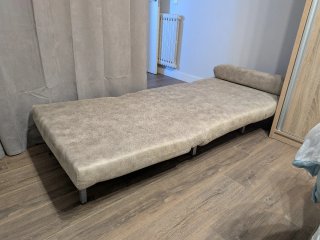 Sofá Cama Beige Tela