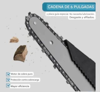 Mini Sierra Eléctrica Recargable (2 Baterías)