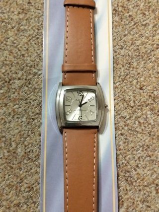 Reloj Adrina Pulsera Cuero Marrón y Plata