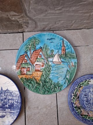 Platos decorativos patio cerámica