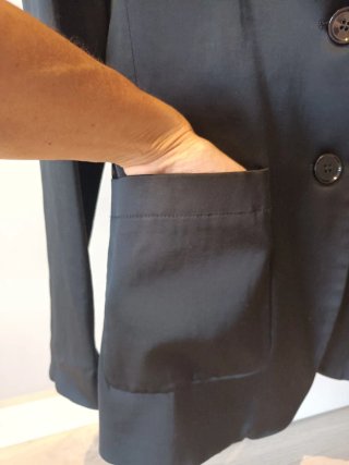 Americana larga negra Mango Talla M