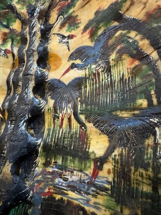 Pintura Africana Antigua en Caparazón