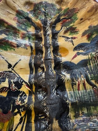 Pintura Africana Antigua en Caparazón